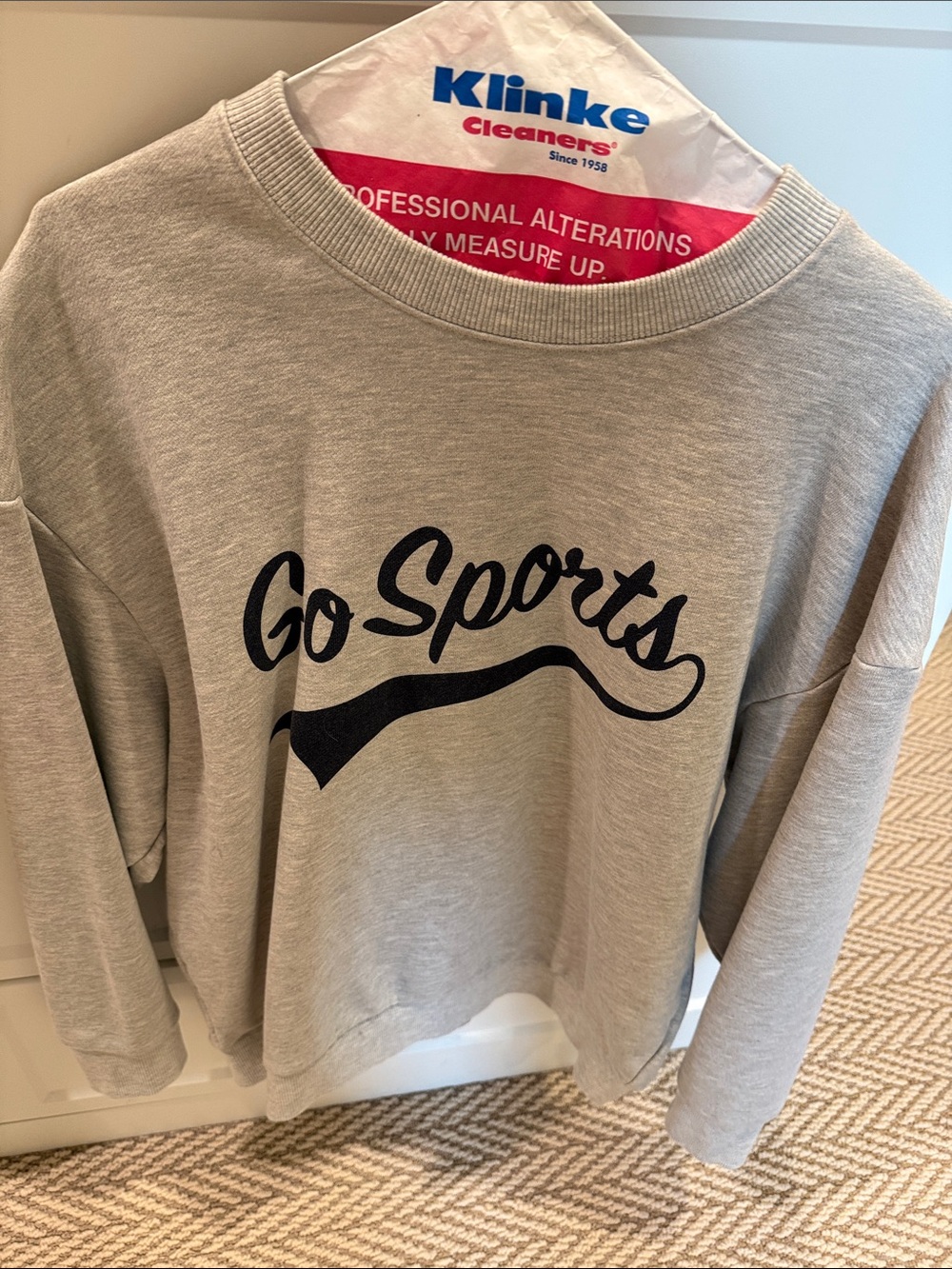 Go Sports Crewneck Sweatshirt – Light Gray